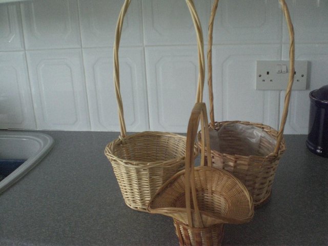 Preview of the first image of 3 Wicker Baskets (New).