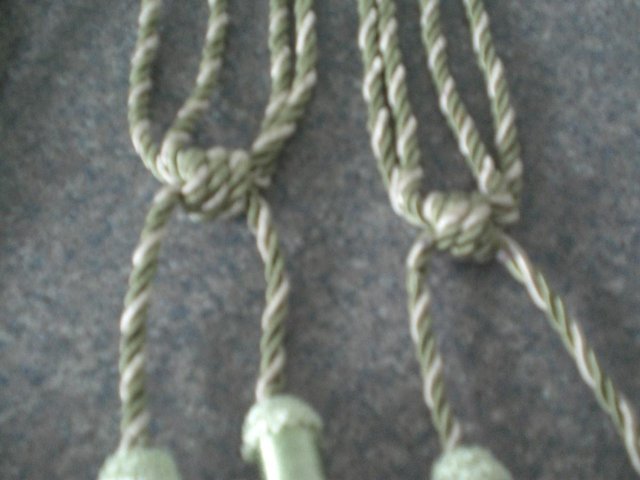 Preview of the first image of Curtain Tie Backs with tassels (Green and New).
