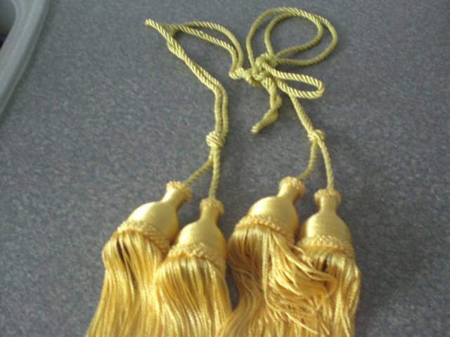 Image 3 of Curtain Tie Backs with tassels (New)