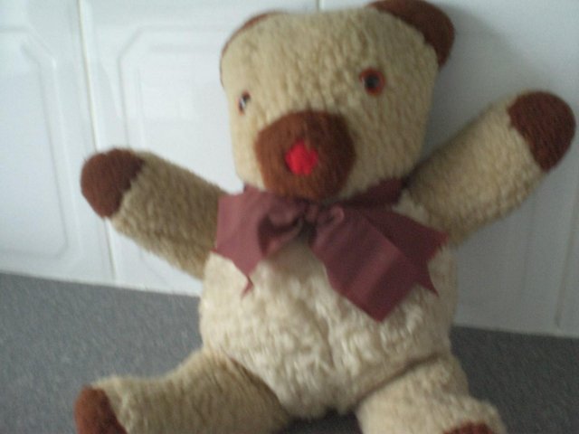 Image 2 of Cuddly Teddy Bear- Beige and Brown