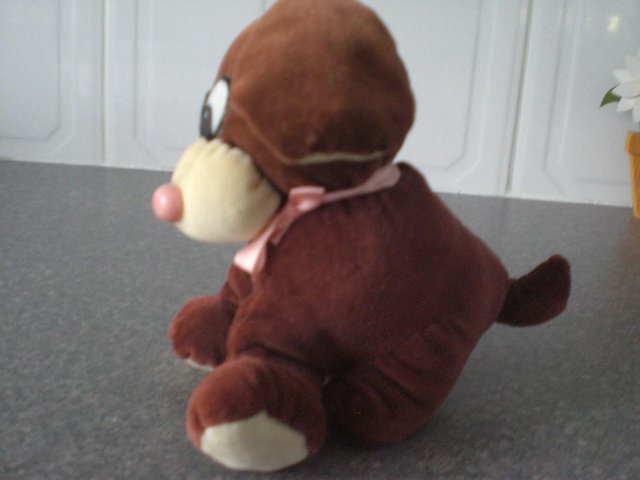Image 2 of Soft Cream and brown soft dog toy (New)
