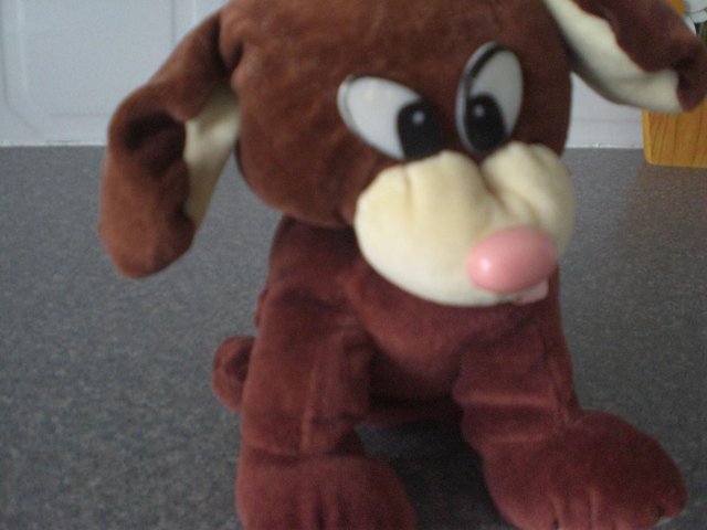Image 3 of Soft Cream and brown soft dog toy (New)