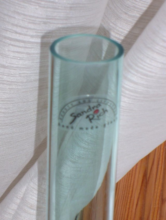 Image 2 of Single Stem Blue Glass Vase by Sandra Rich