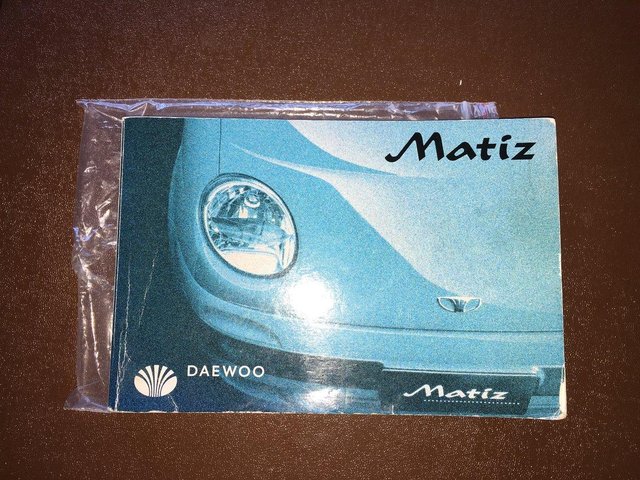 Preview of the first image of Daewoo Matiz owners handbook.