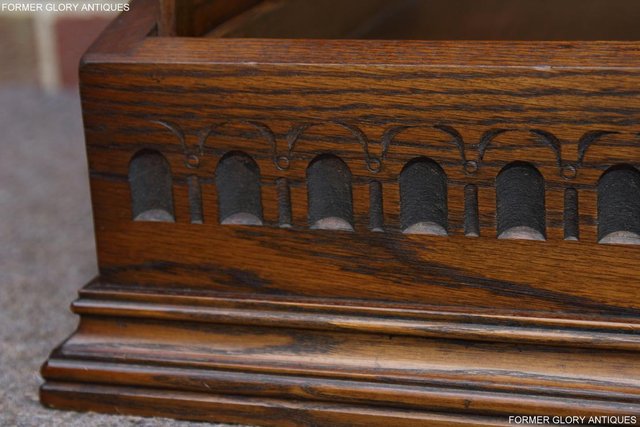 Image 37 of OLD CHARM LIGHT OAK WRITING DESK SLOPE CHEST BIBLE BOX TABLE