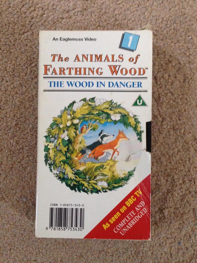 Preview of the first image of Animals of Farthing Wood - The Wood In Danger (No. 1) VHS.
