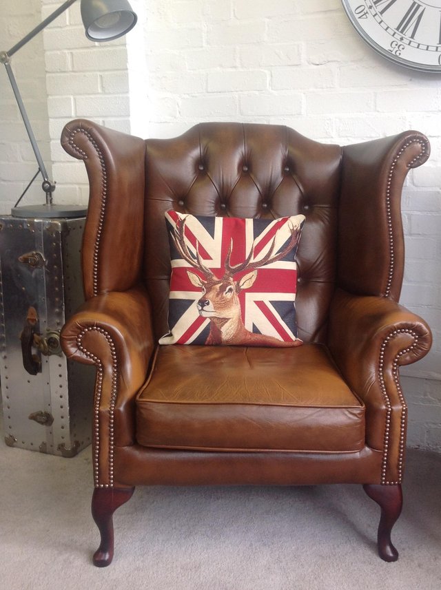 Image 4 of Chesterfield armchairs. Queen Anne & club style. Can deliver