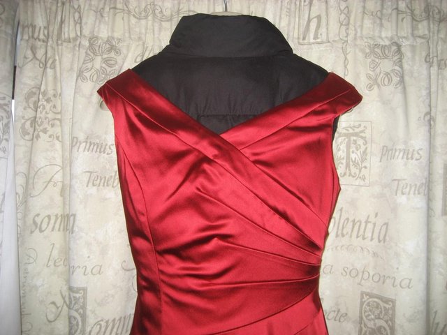 Preview of the first image of Coast Scarlet Red, Satin Cocktail Dress.