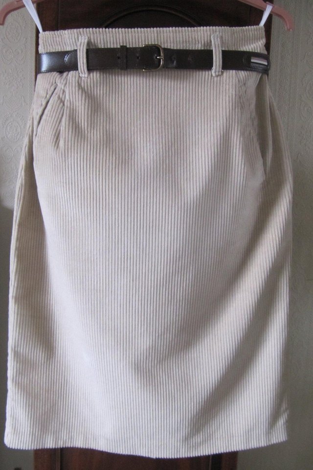 Image 3 of M & S Corduroy Skirt - Excellent Condition - Slim fitting