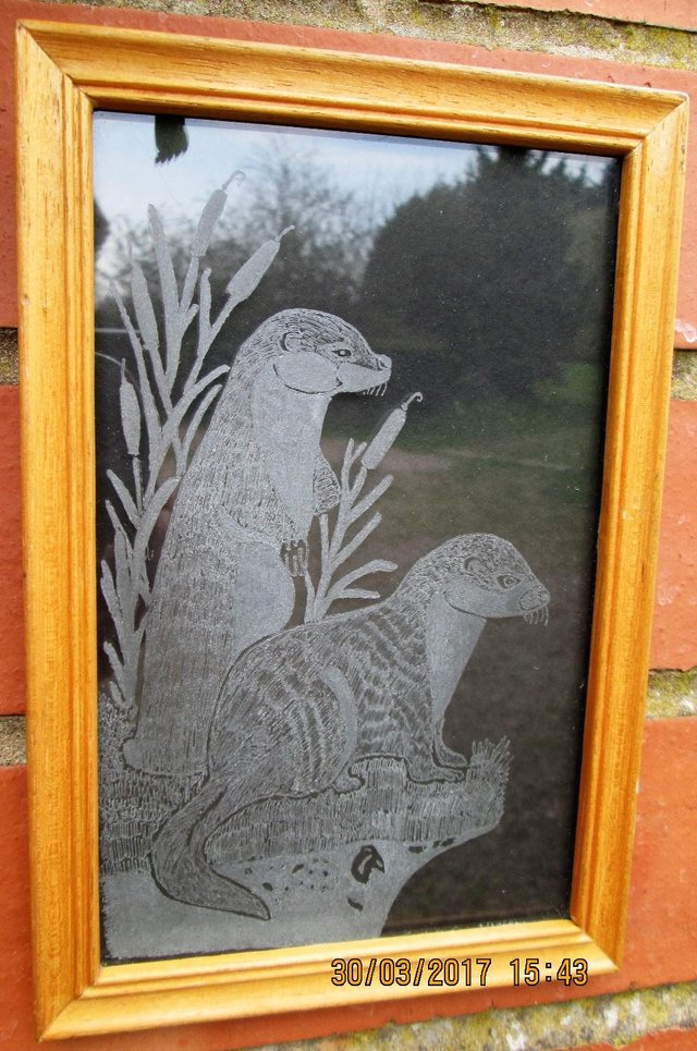 Preview of the first image of Hand engraving - C.M.McLeod - Otters.
