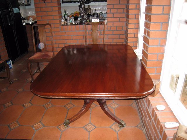 Preview of the first image of Antique Single Pedestal Dining Table.