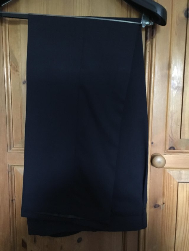 Preview of the first image of 36" chest Pierre Cardin navy suit.