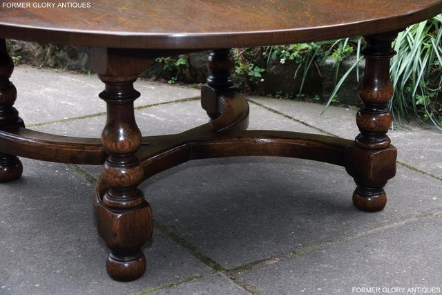 Image 14 of TITCHMARSH AND GOODWIN OAK COFFEE PHONE LAMP ARMCHAIR TABLE