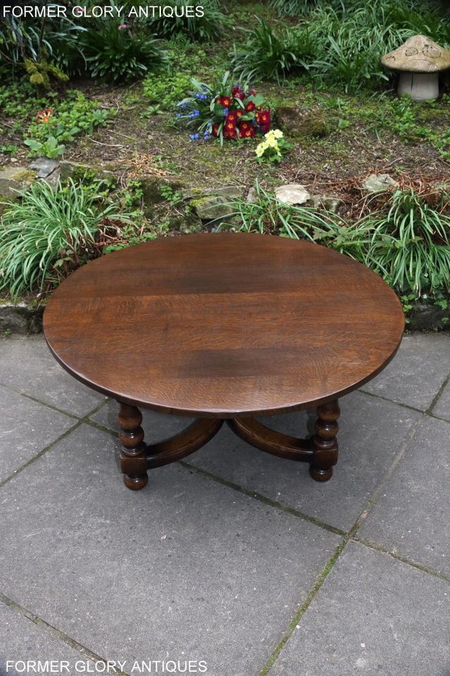 Image 30 of TITCHMARSH AND GOODWIN OAK COFFEE PHONE LAMP ARMCHAIR TABLE