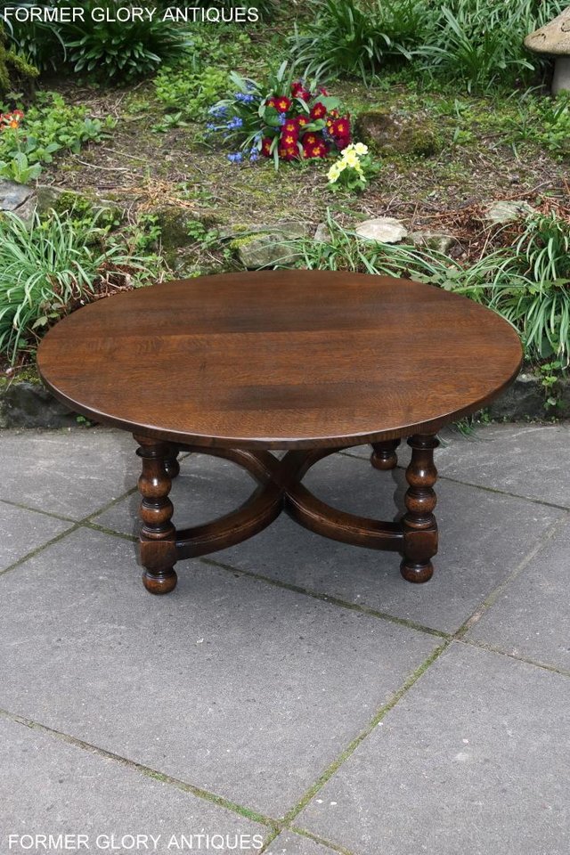 Image 38 of TITCHMARSH AND GOODWIN OAK COFFEE PHONE LAMP ARMCHAIR TABLE