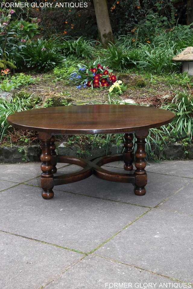 Image 55 of TITCHMARSH AND GOODWIN OAK COFFEE PHONE LAMP ARMCHAIR TABLE