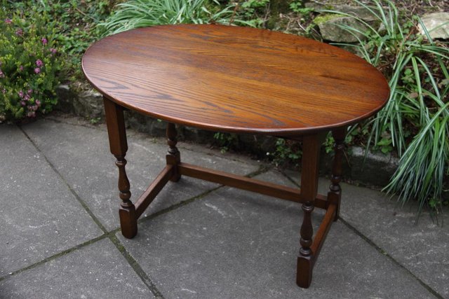 Image 10 of AN OLD CHARM LIGHT OAK NEST OF TABLES COFFEE SIDE WINE TABLE