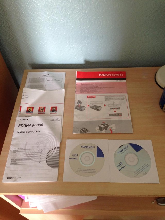 Preview of the first image of Canon MP180 Printer CD Rom and Manual.