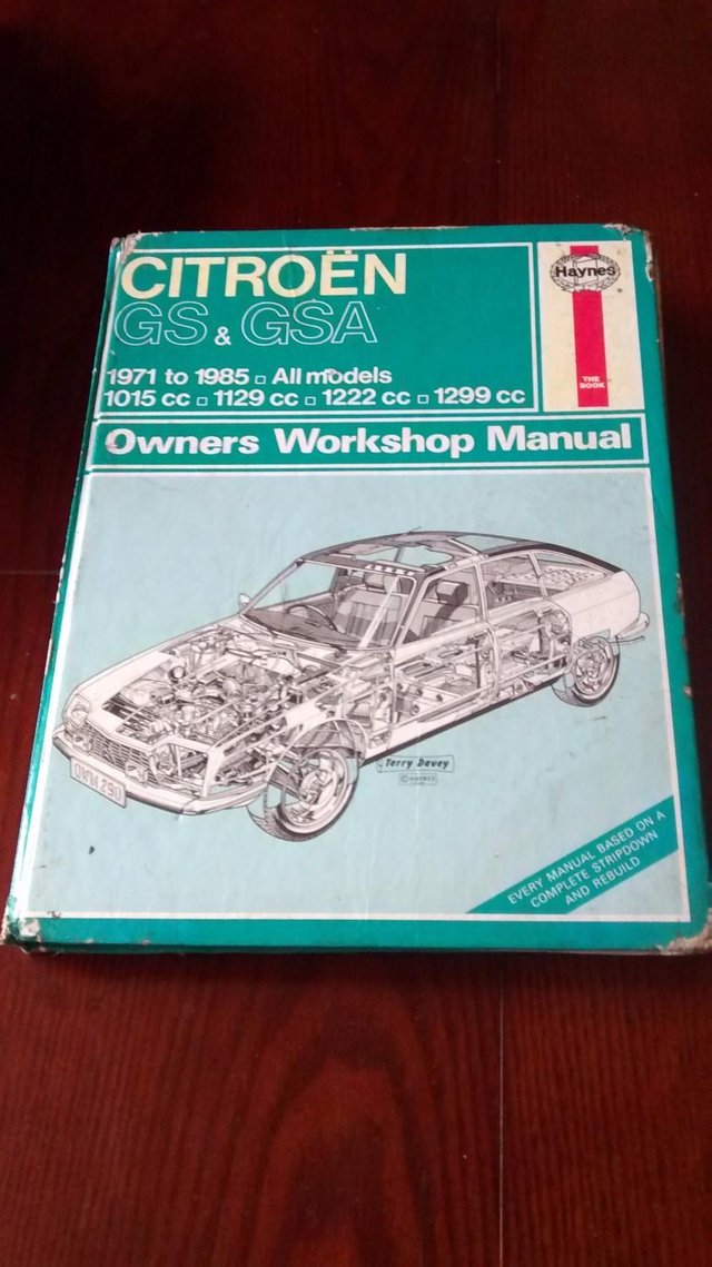 Preview of the first image of Citroen GS/GSA workshop manual.