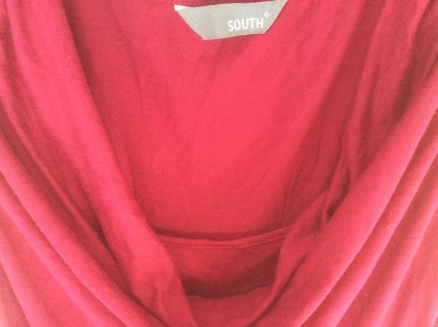 Image 2 of SOUTH Dark Pink cowl neck top size M
