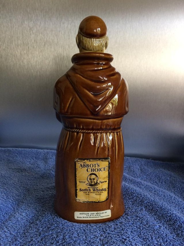Image 2 of ABBOTS CHOICE CERAMIC WHISKY DECANTER WITH ORIGINAL LABELS