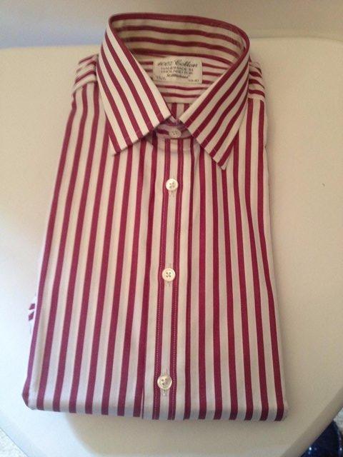 Preview of the first image of M&S traditional city collar striped shirt 15/1/2.