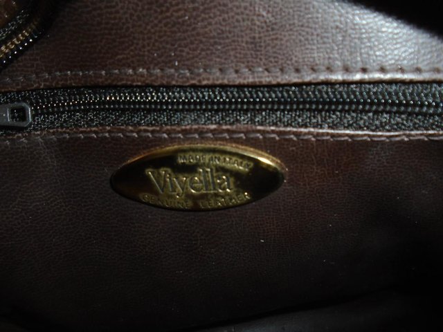 Image 2 of Ladies' Viyella Brown "Croc" Leather Handbag
