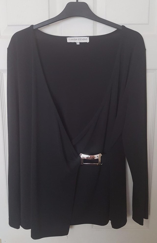 Preview of the first image of Stunning Black Designer Top By Claudia Stevens - Sz 20.  B25.