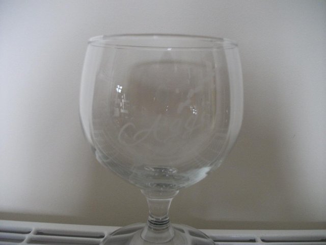 Image 3 of AGG'S ENGRAVED WINE/BRANDY GLASS