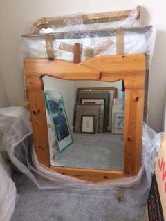Preview of the first image of Unusual Solid Pine Mirror.