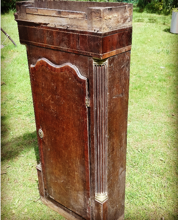 Image 3 of Part of an old antique grand father clock. Regency columns