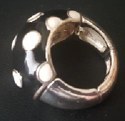 Preview of the first image of Lovely Black & White Spotted Ring.