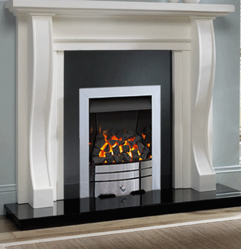 Preview of the first image of SIROCCO GAS FIRE CHROME MULTI FLUE INSET CONTEMPORARY! NEW!.