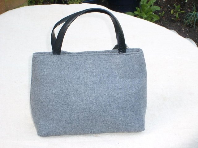 Image 2 of Benetton - Small Grey Hand Held Tote Handbag
