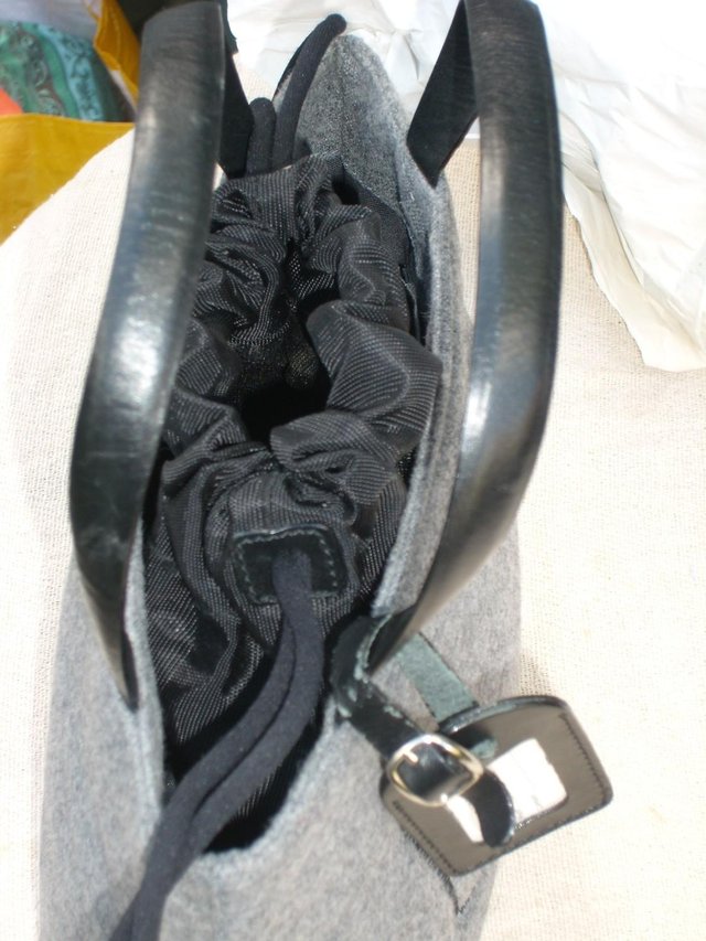 Image 3 of Benetton - Small Grey Hand Held Tote Handbag