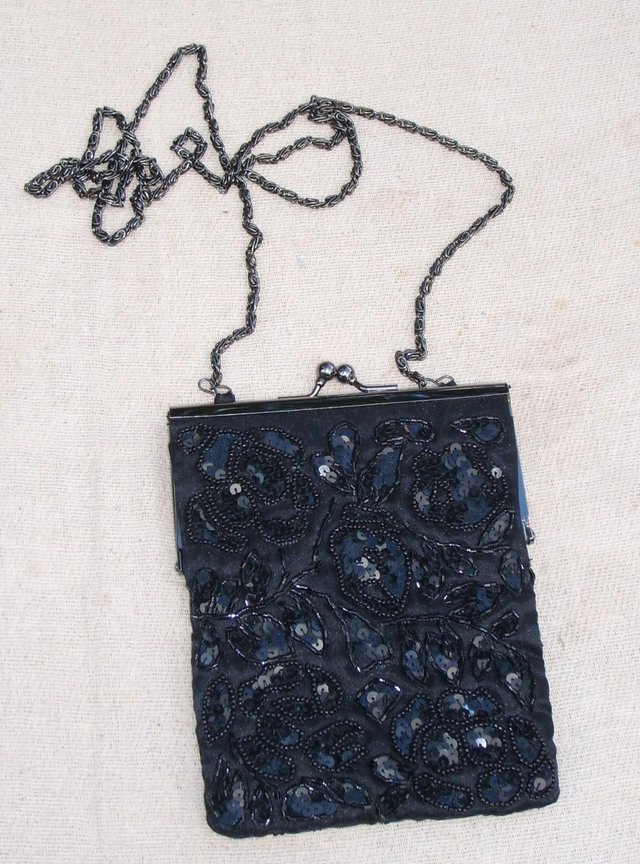 Preview of the first image of NEW! Principles - Small Black Sparkle Shoulder Handbag.