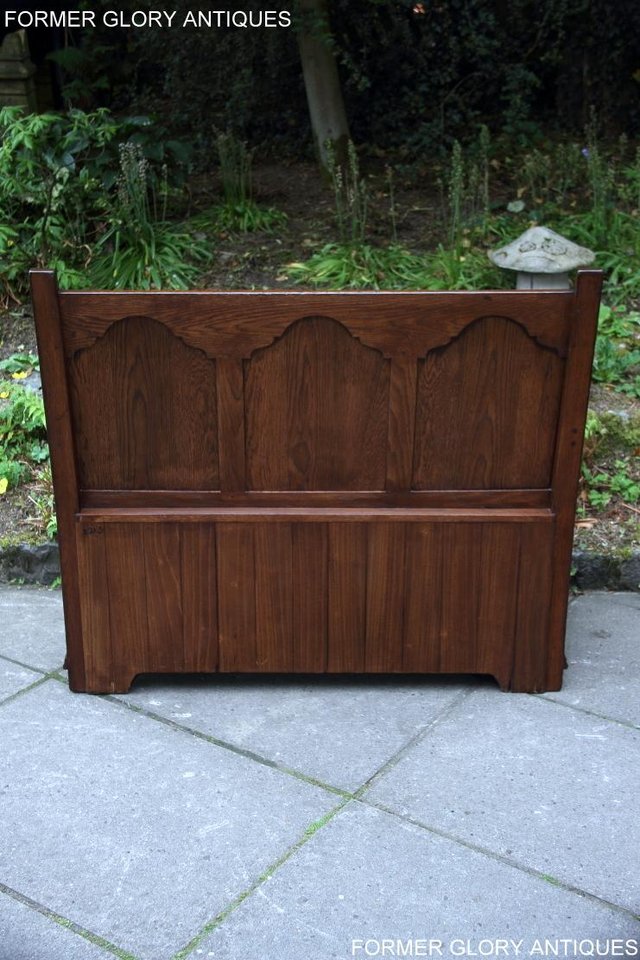 Image 47 of TITCHMARSH & GOODWIN STYLE OAK MONKS BENCH HALL SEAT SETTLE
