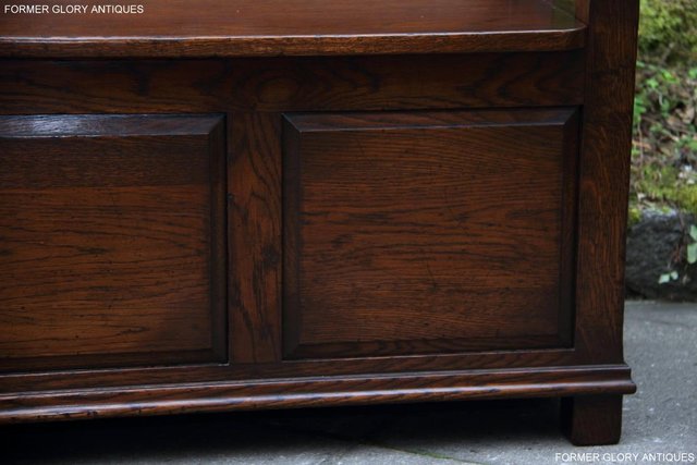 Image 103 of TITCHMARSH & GOODWIN STYLE OAK MONKS BENCH HALL SEAT SETTLE