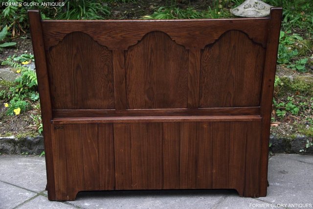Image 108 of TITCHMARSH & GOODWIN STYLE OAK MONKS BENCH HALL SEAT SETTLE