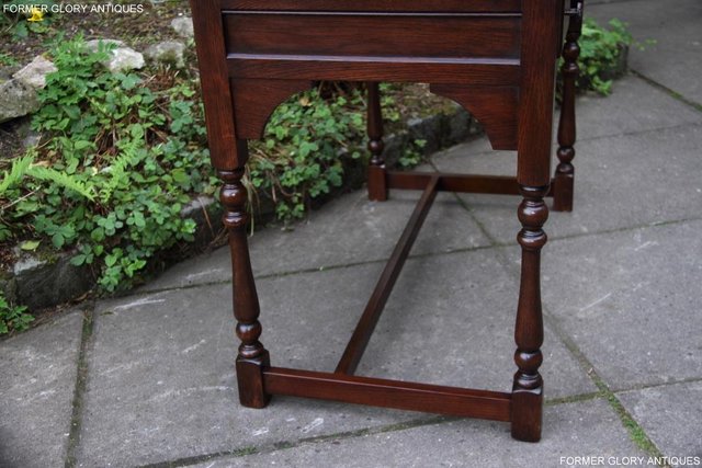 Image 35 of OLD CHARM TUDOR OAK COMPUTER WRITING TABLE LAPTOP DESK STAND