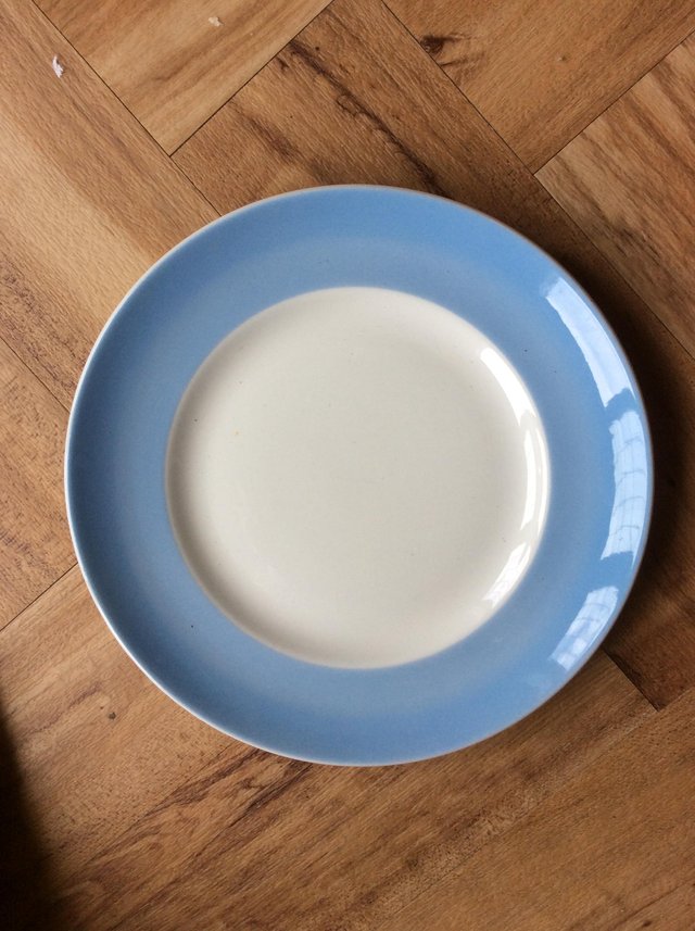 Preview of the first image of 8 retro blue and white plates.