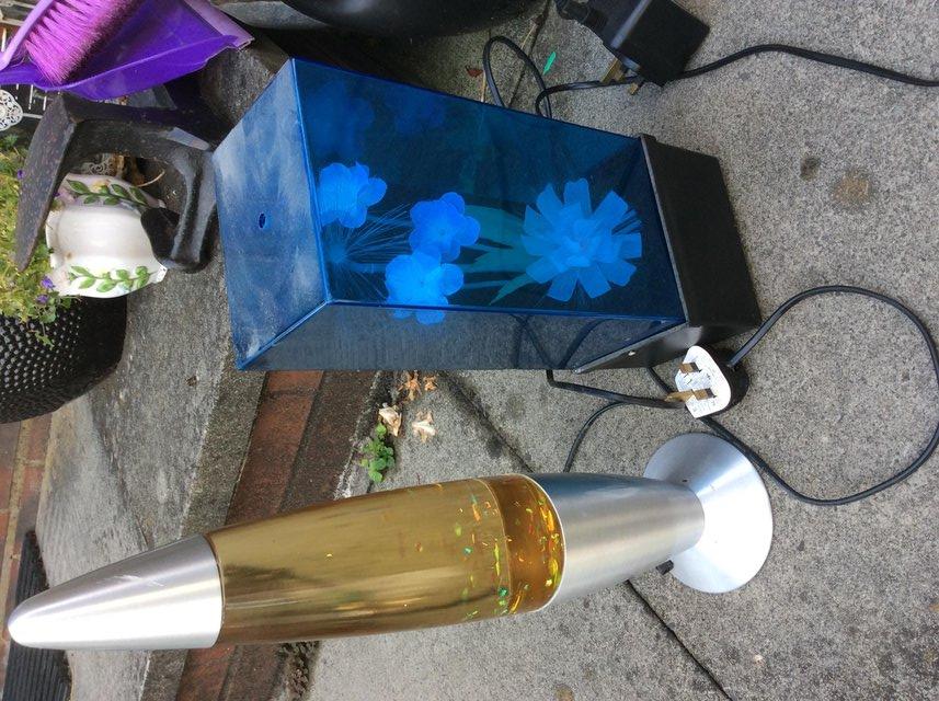 Preview of the first image of Lava lamp and fibre optic flower arrangement.