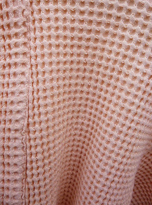 Image 3 of LADIES BATHROBE, SALMON PINK, PURE COTTON, MADE IN FRANCE