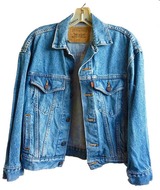 Preview of the first image of LEVIS BOYS DENIM TRUCKER JACKETS - 2 AVAILABLE, VINTAGE.