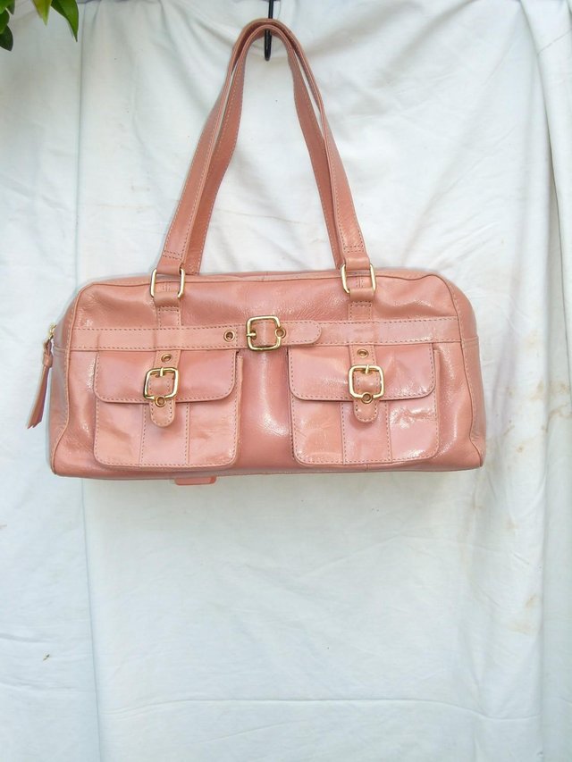Preview of the first image of Lloyd Baker Salmon Leather Shoulder Handbag - NEW.