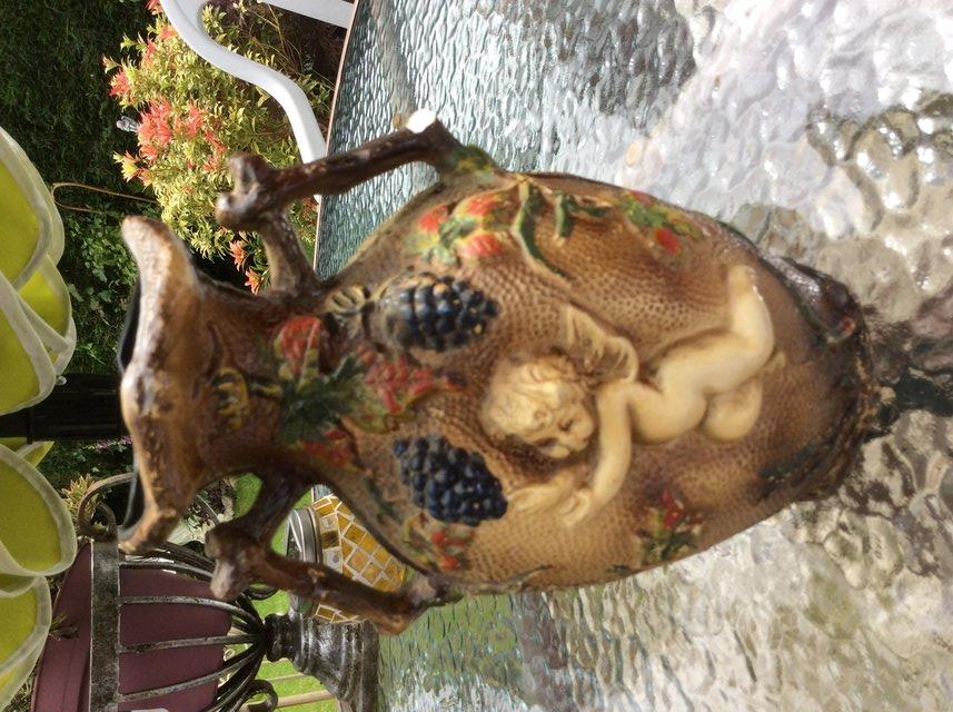 Image 2 of Old English Vase with cherub