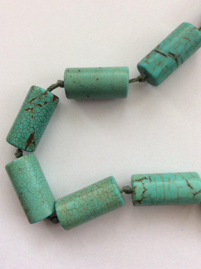 Preview of the first image of Chunky turquoise necklace.