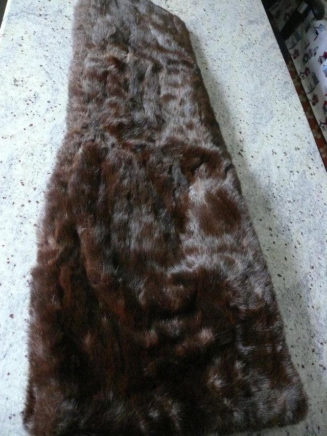 Preview of the first image of Beautiful Mink Stole with shoulder straps.