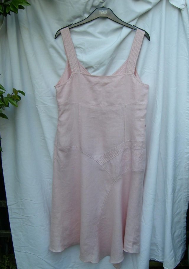 Image 3 of Pietro Filipe Salmon Linen Dress – Size 10