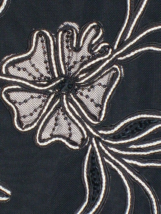 Image 3 of PHASE EIGHT Black Flower Detail Sleeveless Top - Size 10